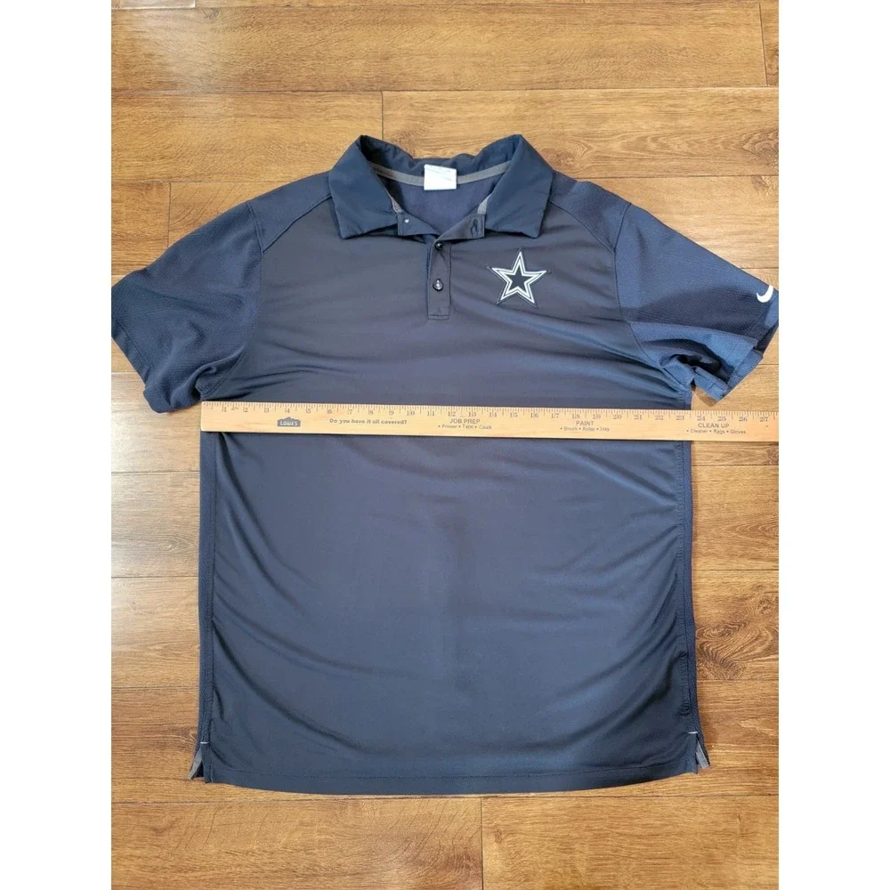 Dallas Cowboys Nike‎ On Field Sideline Polo Shirt Mens Size XL Blue NFL Apparel